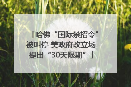 哈佛“国际禁招令”被叫停 美政府改立场提出“30天限期”