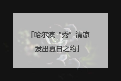 哈尔滨“秀”清凉 发出夏日之约