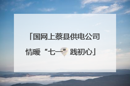 国网上蔡县供电公司情暖“七一”践初心
