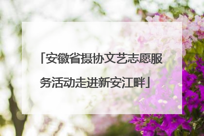安徽省摄协文艺志愿服务活动走进新安江畔