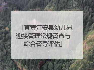 宜宾江安县幼儿园迎接管理常规督查与综合督导评估