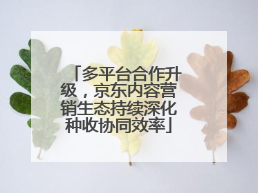 多平台合作升级，京东内容营销生态持续深化种收协同效率