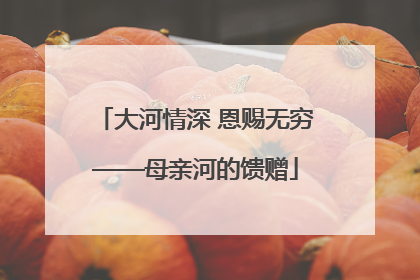 大河情深 恩赐无穷——母亲河的馈赠