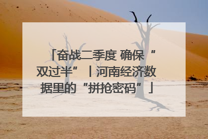 奋战二季度 确保“双过半”丨河南经济数据里的“拼抢密码”