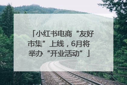 小红书电商“友好市集”上线，6月将举办“开业活动”