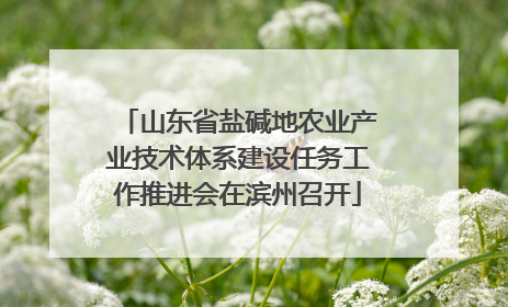 山东省盐碱地农业产业技术体系建设任务工作推进会在滨州召开