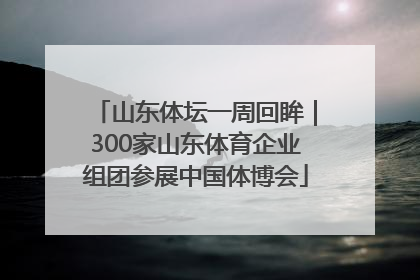 山东体坛一周回眸｜300家山东体育企业组团参展中国体博会