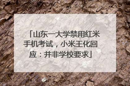 山东一大学禁用红米手机考试，小米王化回应：并非学校要求