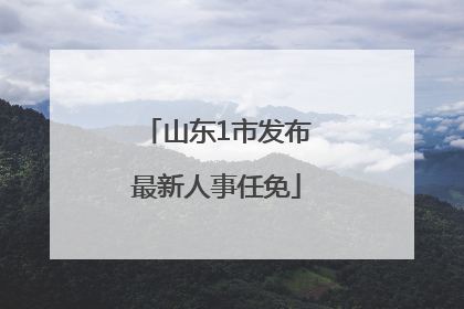 山东1市发布最新人事任免