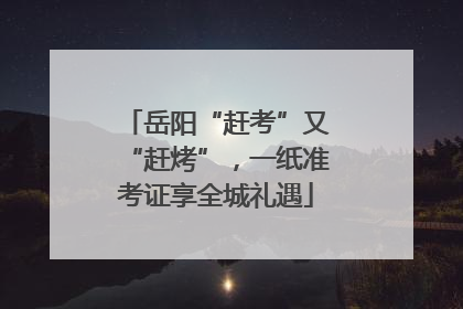 岳阳“赶考”又“赶烤”，一纸准考证享全城礼遇
