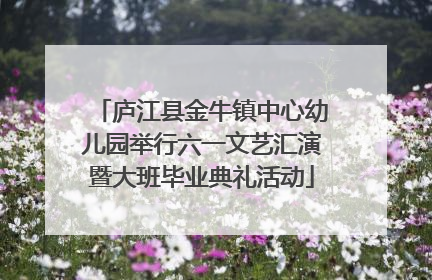 庐江县金牛镇中心幼儿园举行六一文艺汇演暨大班毕业典礼活动