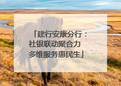 建行安康分行：社银联动聚合力 多维服务惠民生