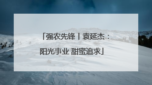 强农先锋丨袁延杰：阳光事业 甜蜜追求