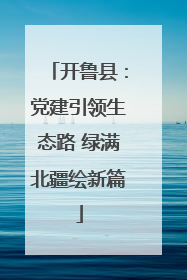 开鲁县：党建引领生态路 绿满北疆绘新篇