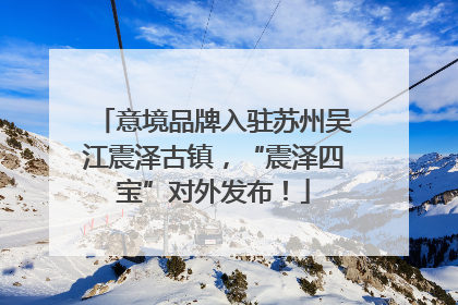 意境品牌入驻苏州吴江震泽古镇，“震泽四宝”对外发布！