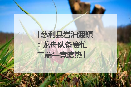 慈利县岩泊渡镇：龙舟队备赛忙 二端午竞渡热