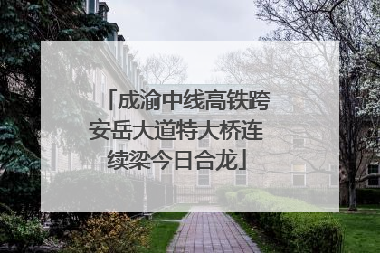 成渝中线高铁跨安岳大道特大桥连续梁今日合龙