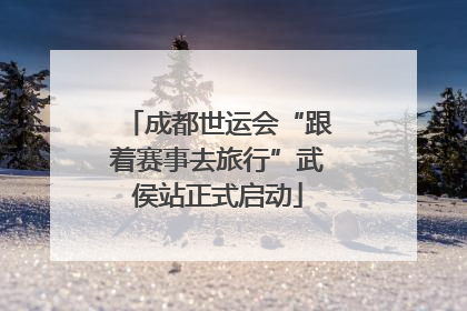 成都世运会“跟着赛事去旅行”武侯站正式启动