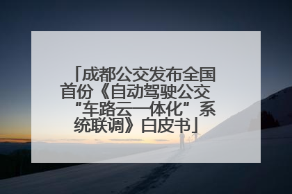成都公交发布全国首份《自动驾驶公交“车路云一体化”系统联调》白皮书