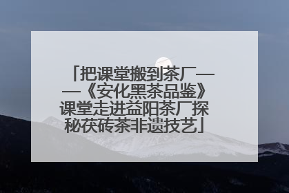 把课堂搬到茶厂——《安化黑茶品鉴》课堂走进益阳茶厂探秘茯砖茶非遗技艺