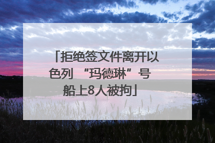 拒绝签文件离开以色列 “玛德琳”号船上8人被拘