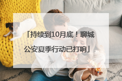 持续到10月底！聊城公安夏季行动已打响