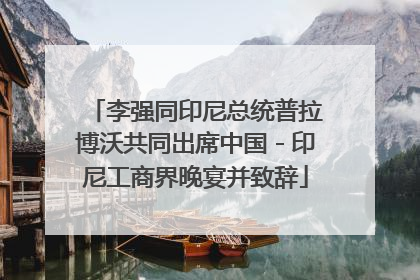 李强同印尼总统普拉博沃共同出席中国－印尼工商界晚宴并致辞