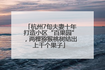 杭州7旬夫妻十年打造小区“百果园”，两棵猕猴桃树结出上千个果子