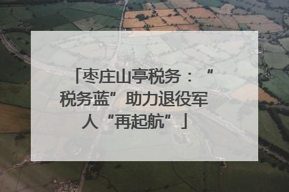 枣庄山亭税务：“税务蓝”助力退役军人“再起航”
