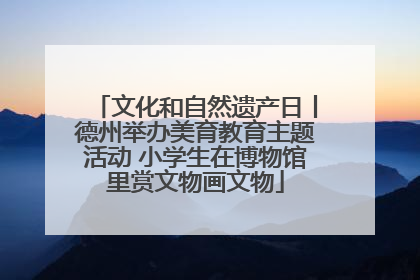 文化和自然遗产日丨德州举办美育教育主题活动 小学生在博物馆里赏文物画文物