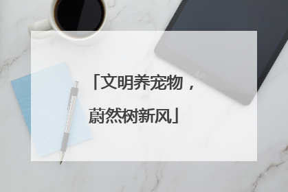 文明养宠物，蔚然树新风