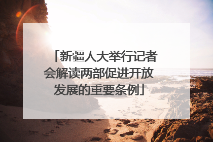 新疆人大举行记者会解读两部促进开放发展的重要条例