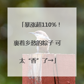 暴涨超110%！裹着乡愁的粽子 可太“香”了→