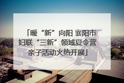 暖“新”向阳 襄阳市妇联“三新”领域夏令营亲子活动火热开展
