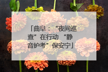 曲阜：“夜间巡查”在行动 “静音护考”保安宁