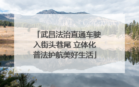 武昌法治直通车驶入街头巷尾 立体化普法护航美好生活