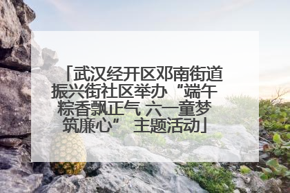武汉经开区邓南街道振兴街社区举办“端午粽香飘正气 六一童梦筑廉心” 主题活动