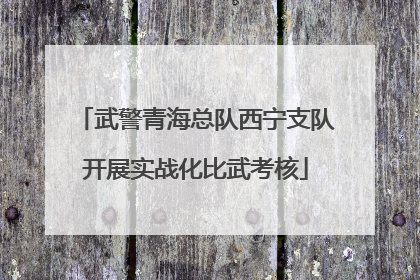 武警青海总队西宁支队开展实战化比武考核