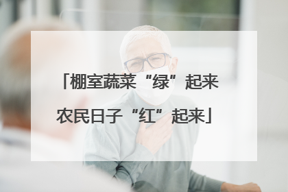 棚室蔬菜“绿”起来 农民日子“红”起来