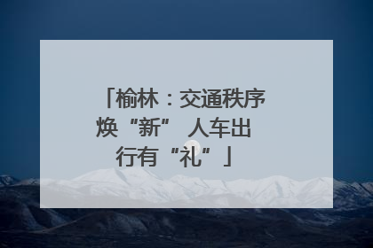 榆林：交通秩序焕“新” 人车出行有“礼”