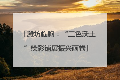 潍坊临朐：“三色沃土”绘彩铺展振兴画卷