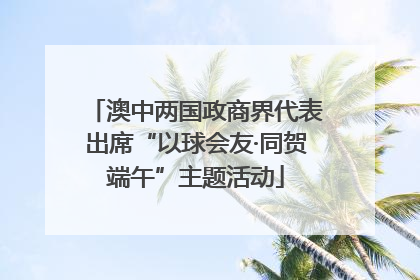 澳中两国政商界代表出席“以球会友·同贺端午”主题活动