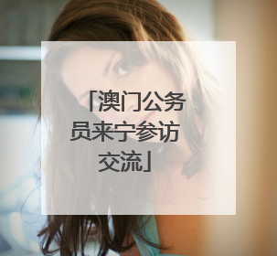 澳门公务员来宁参访交流