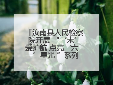 汝南县人民检察院开展 “‘未’爱护航 点亮‘六一’星光 ”系列普法活动