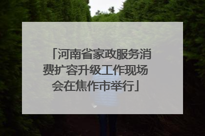 河南省家政服务消费扩容升级工作现场会在焦作市举行