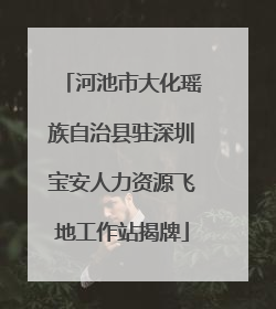 河池市大化瑶族自治县驻深圳宝安人力资源飞地工作站揭牌