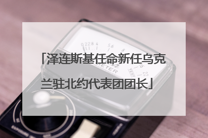 泽连斯基任命新任乌克兰驻北约代表团团长