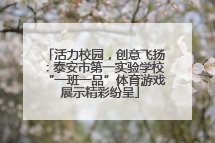 活力校园，创意飞扬：泰安市第一实验学校“一班一品”体育游戏展示精彩纷呈
