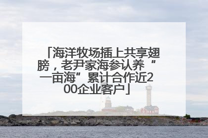 海洋牧场插上共享翅膀，老尹家海参认养“一亩海”累计合作近200企业客户