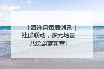 海洋月每周潮讯｜社群联动，多元场景共绘蔚蓝新章